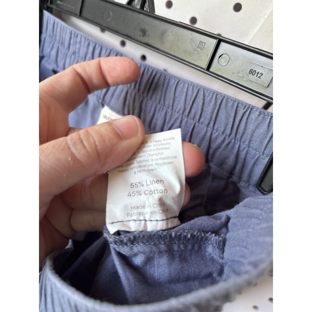 Lintico Heidi Linen Simple Button Fly Trousers Size XL Blue Lagenlook Minimalist - Picture 6 of 6
